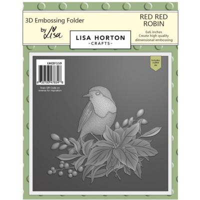 Lisa Horton Crafts 3D Embossing Folder and Die - Red Red Robin